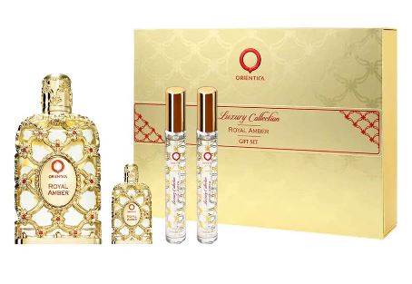 Estuche Orientica Royal Amber Unisex 4PZS 100ml EDP + 7.5ml EDP + 10ml EDP + 10ml EDP